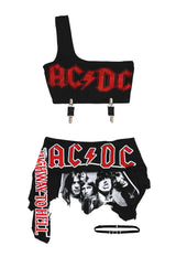 ACDC ASYMMETRICAL SKIRT SET