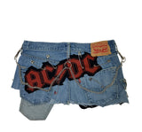 ACDC DOUBLE WAIST DENIM SKIRT