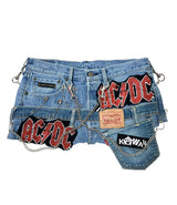 ACDC DOUBLE WAIST DENIM SKIRT