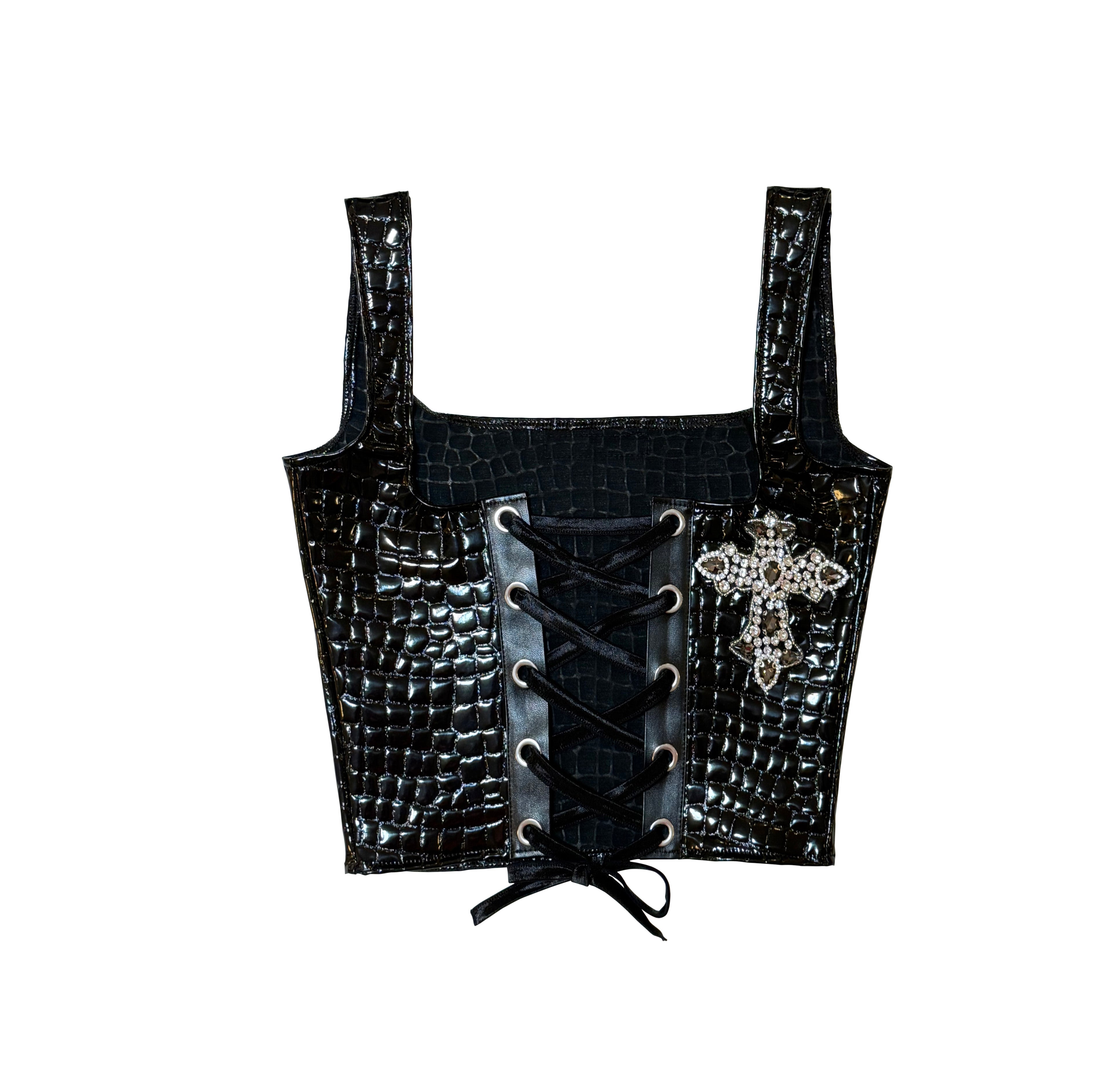 LACE-UP CROSS TOP