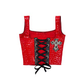 LACE-UP CROSS TOP