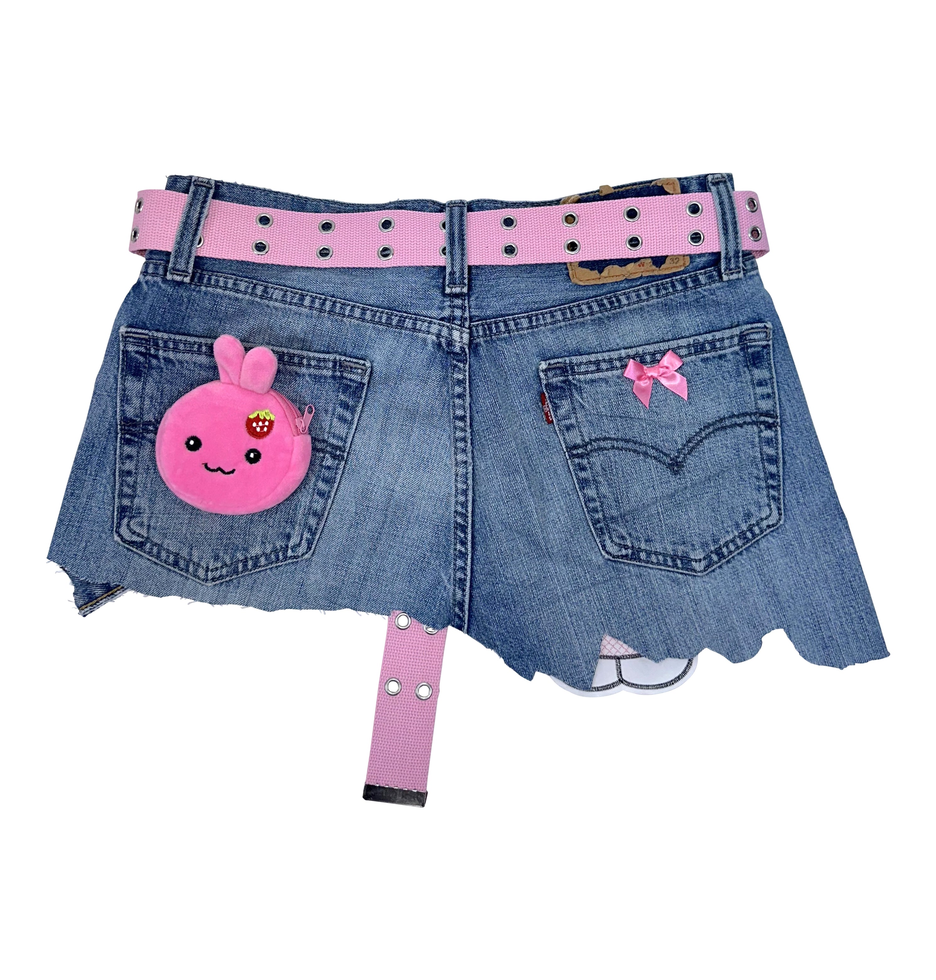 DENIM HELLO KITTY SKIRT + LEG WARMERS