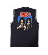 KISS STUDDED SLEEVELESS TEE
