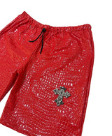 KNIGHT ARMOR CROSS SHORTS RED