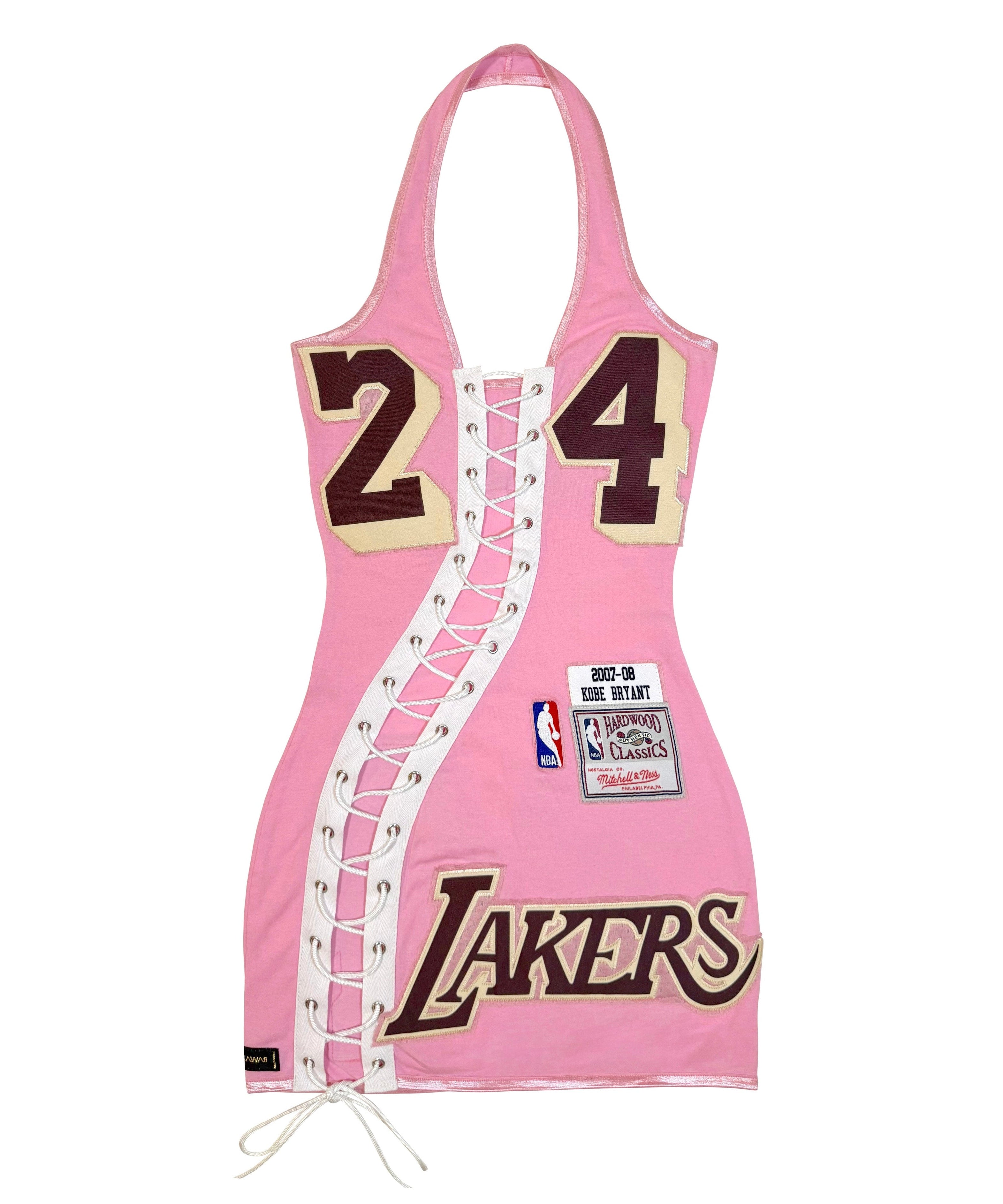 LAKERS LACE-UP PINK DRESS