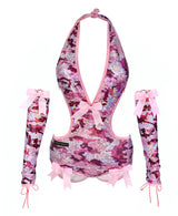 HOLOGRAPHIC BARBIE ROMPER SET