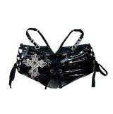 YOU SEE ME MINI SHORTS BLACK