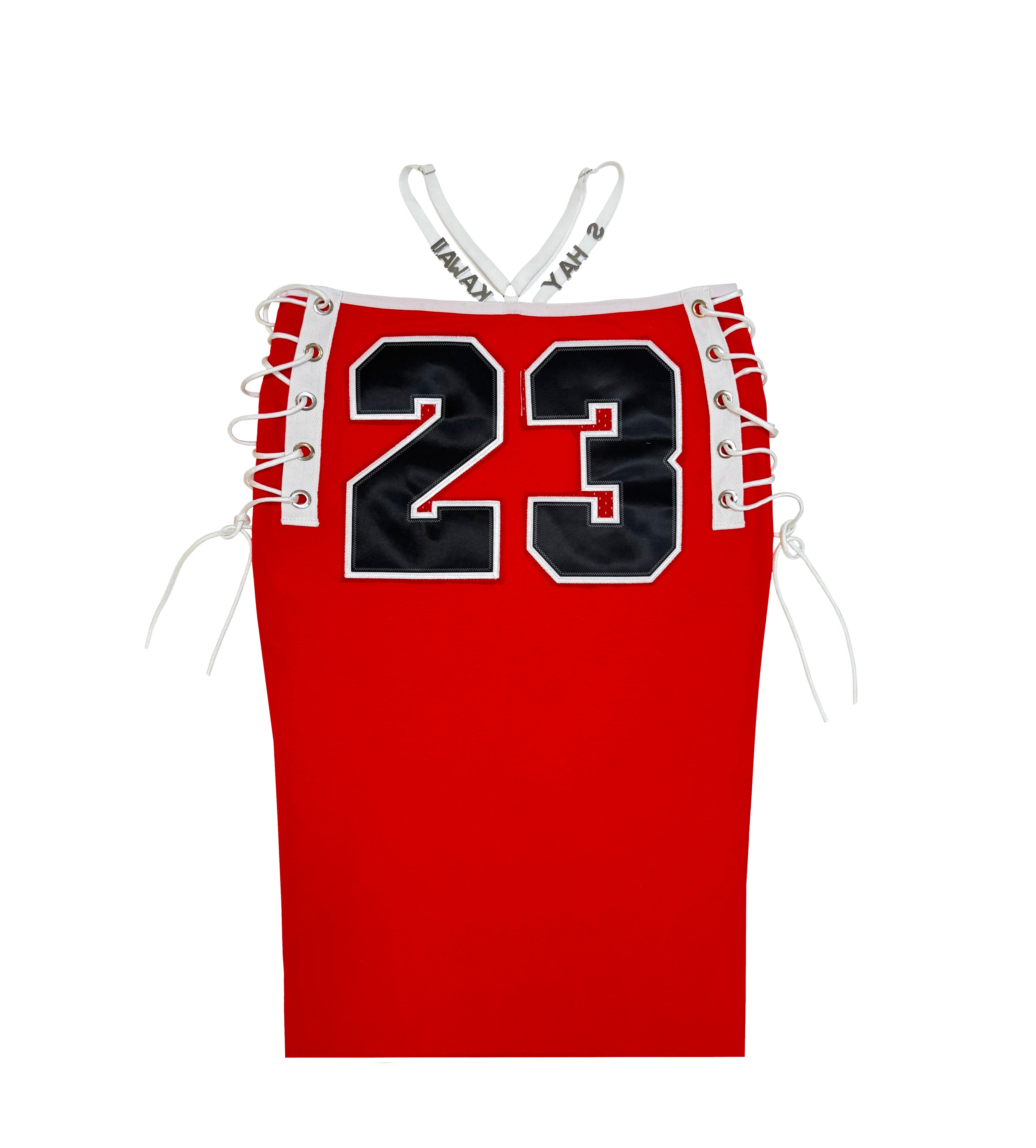 BULLS RED MIDI SKIRT SET
