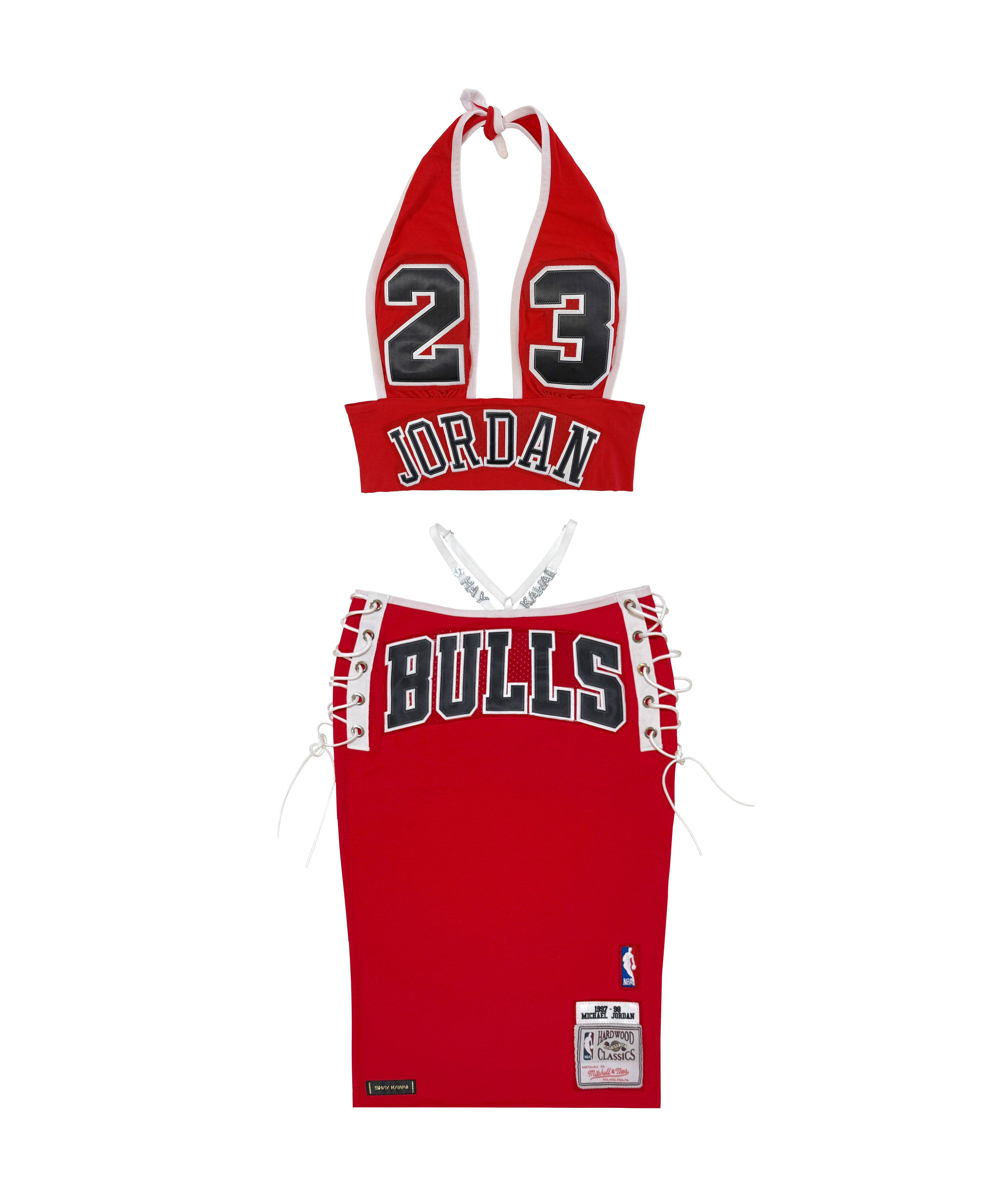 BULLS RED MIDI SKIRT SET