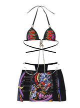 BLACK KILLER KLOWNS SKIRT SET