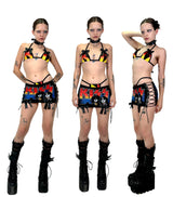 KISS AND BOWS SKIRT SET