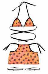 RAINBOW SKULL SKIRT SET