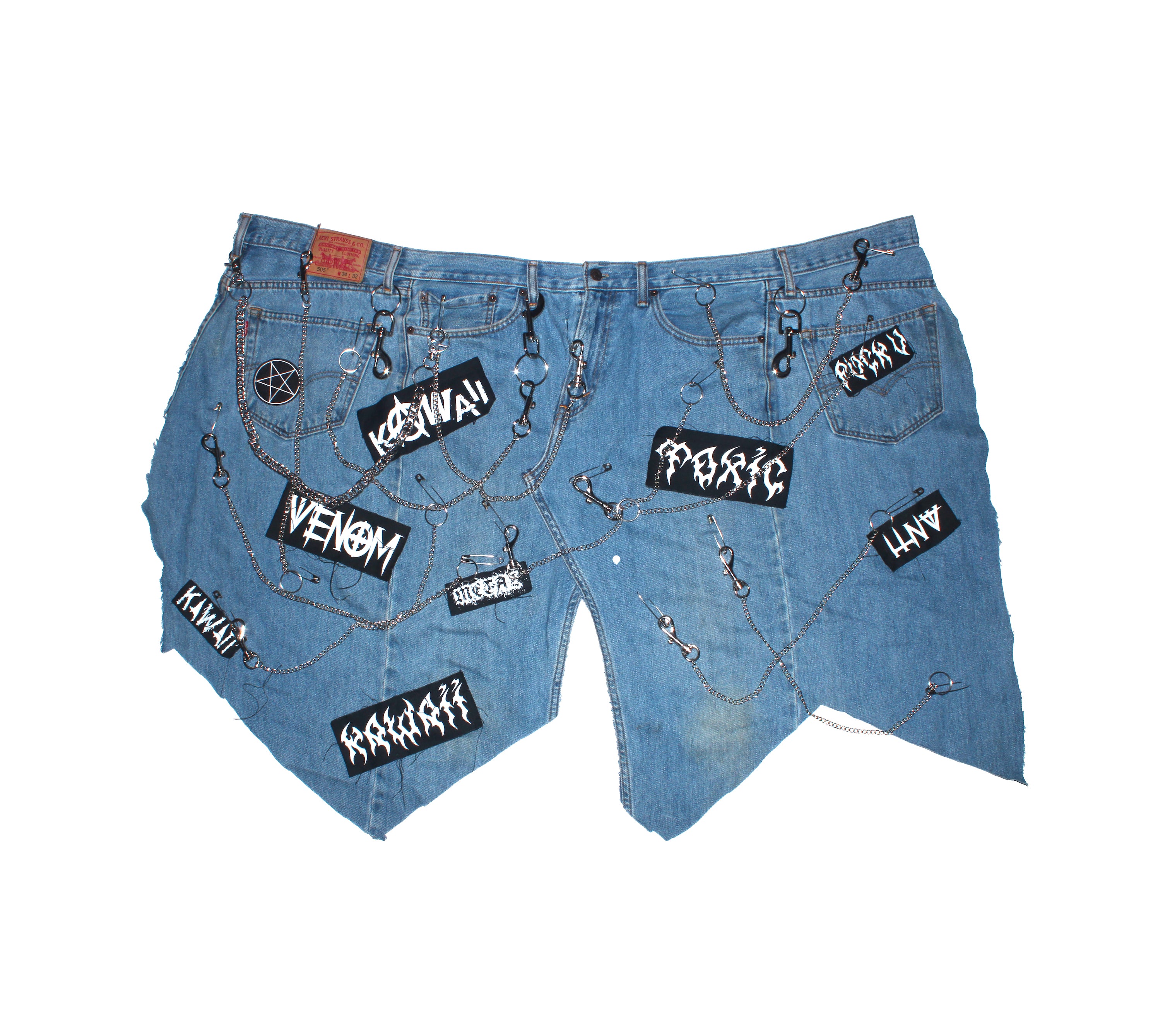 THE "SLASH " DENIM KILT