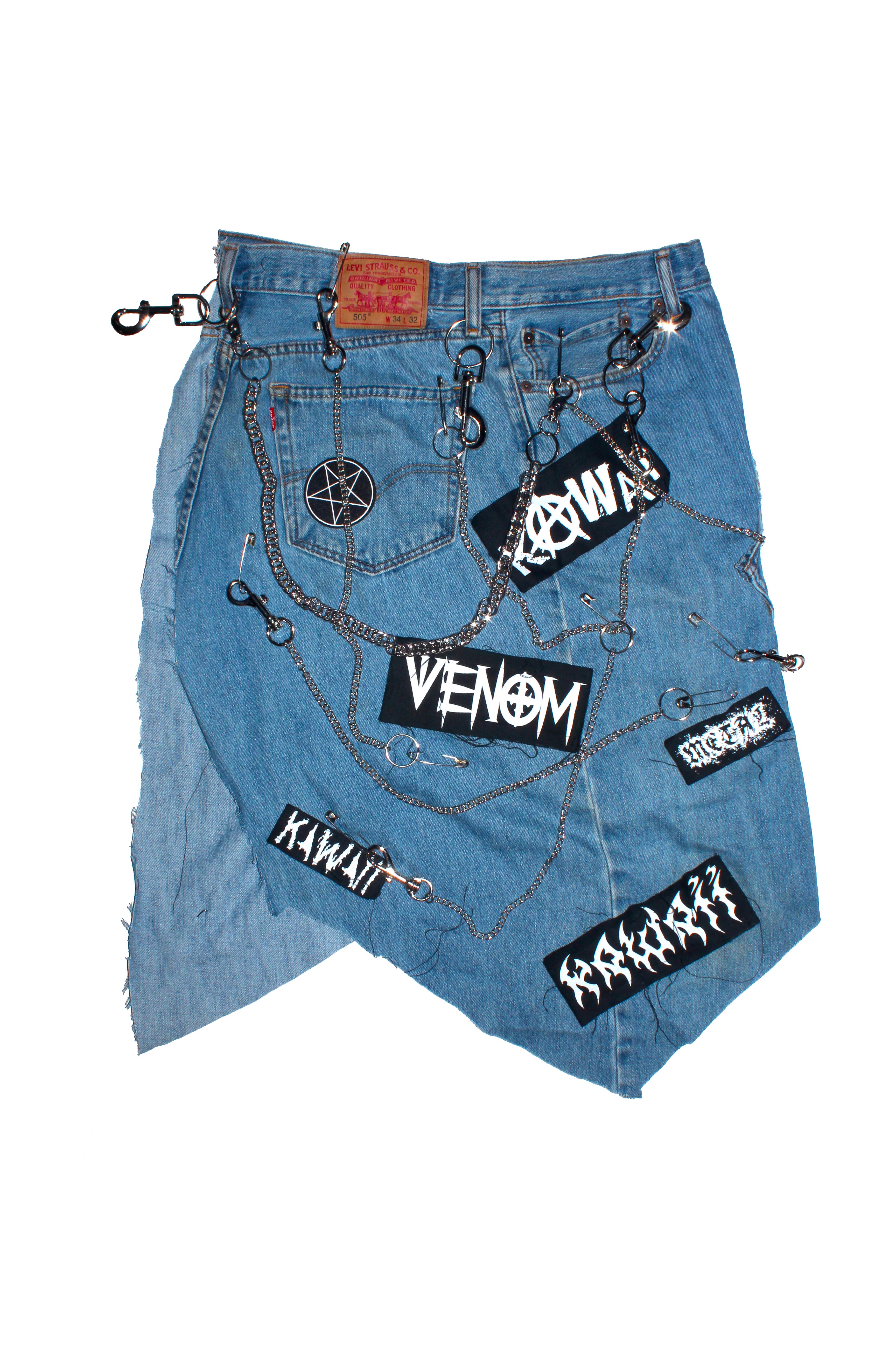 THE "SLASH " DENIM KILT