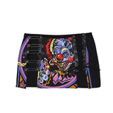 BLACK KILLER KLOWN SKIRT SET