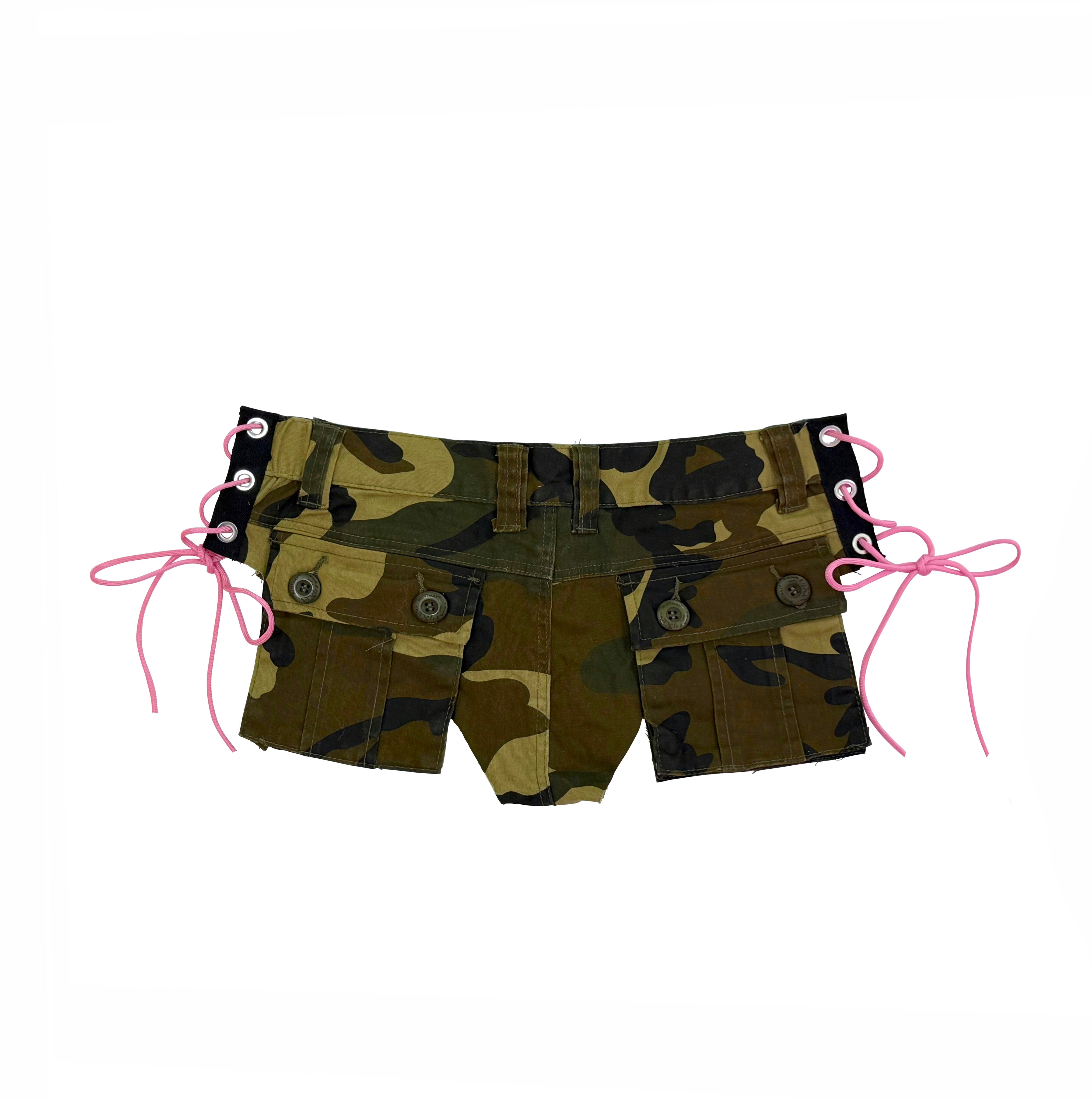 TACTICAL CAMOUFLAGE MINI SHORTS ONLY