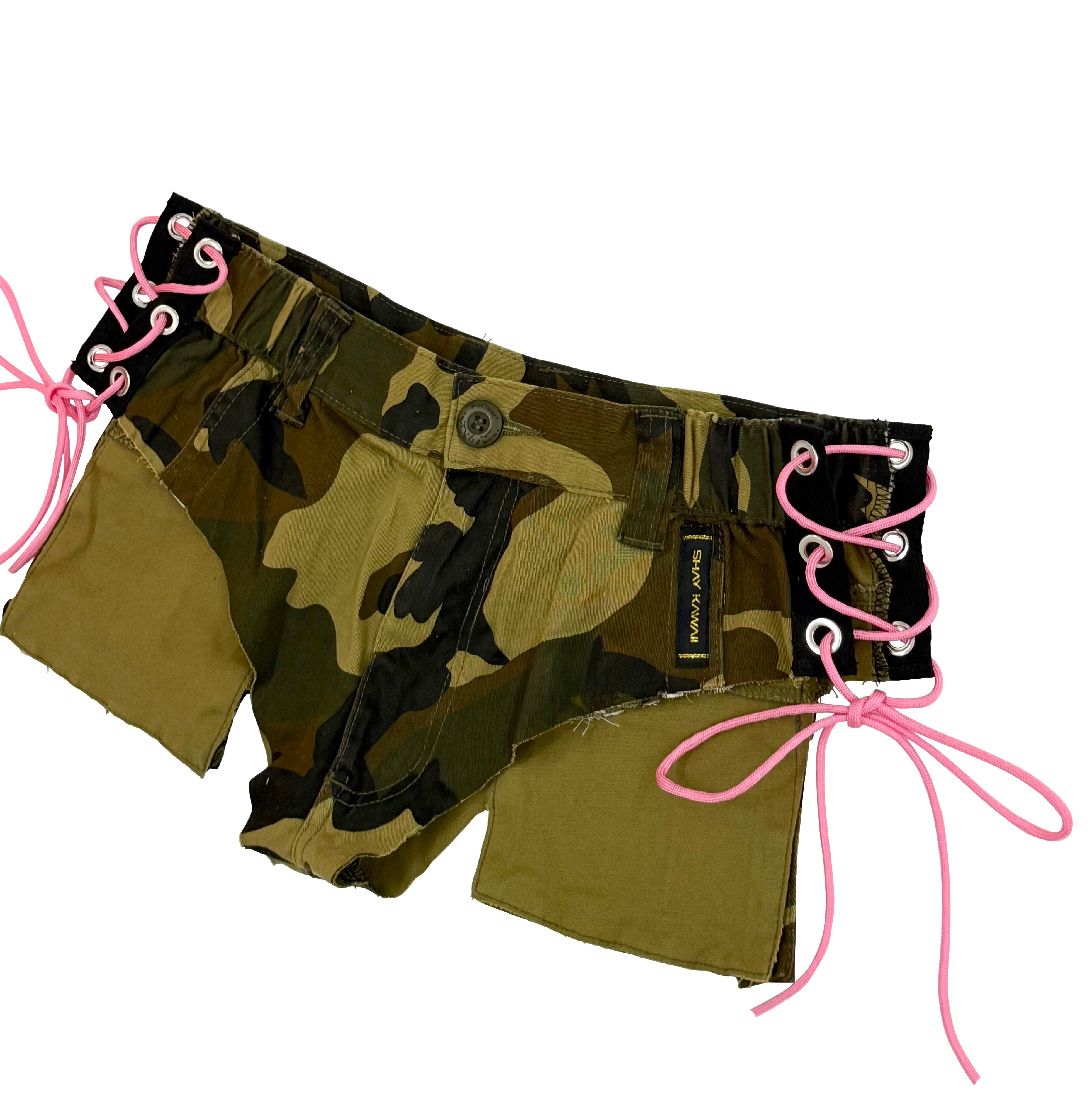 TACTICAL CAMOUFLAGE MINI SHORTS ONLY
