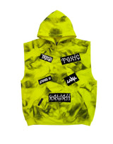 NEON YELLOW BROOKLYN SLEEVELESS HOODIE