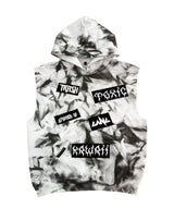 WHITE BROOKLYN  SLEEVELESS HOODIE