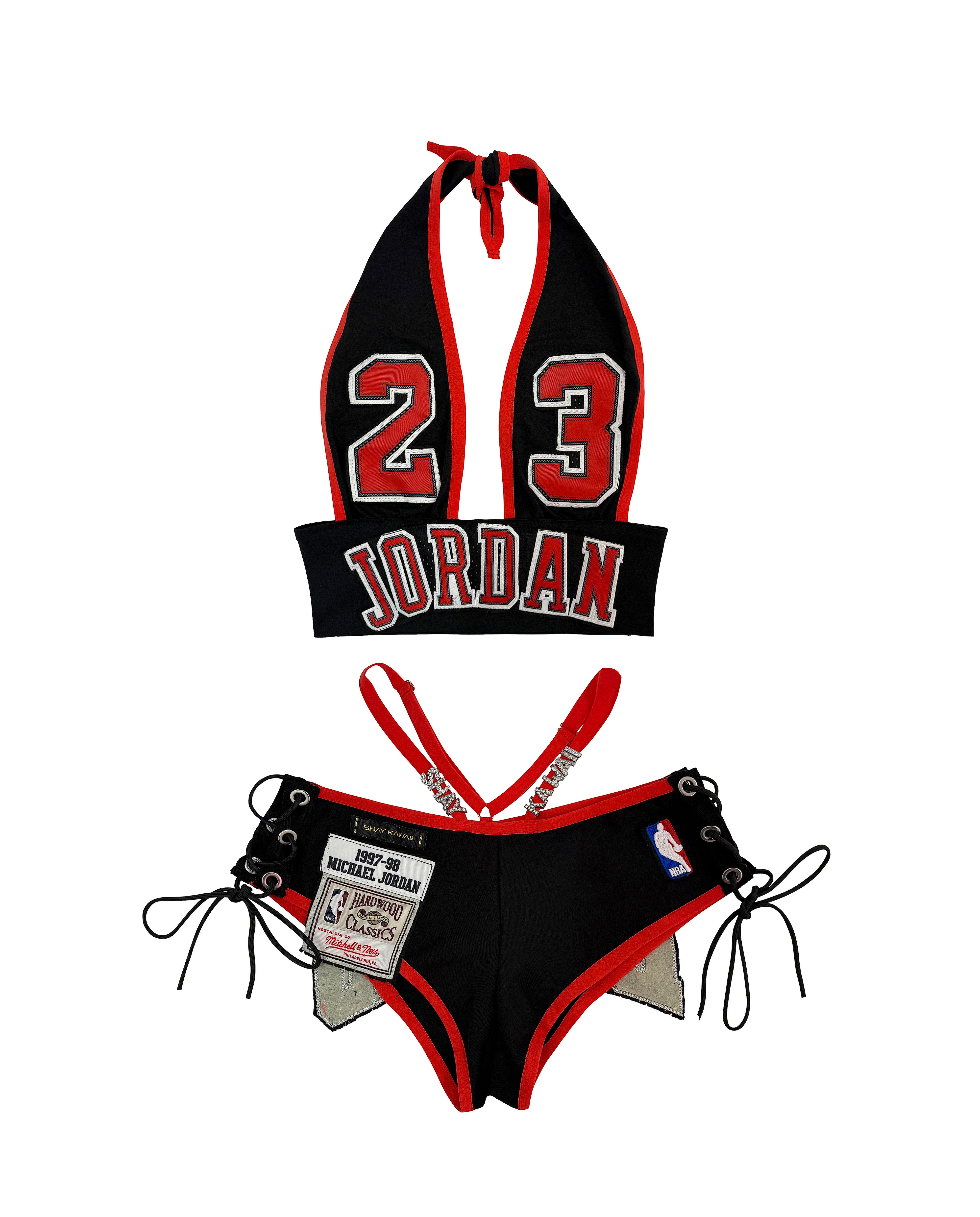 BULLS MINI SHORT SET (BLACK AND RED)
