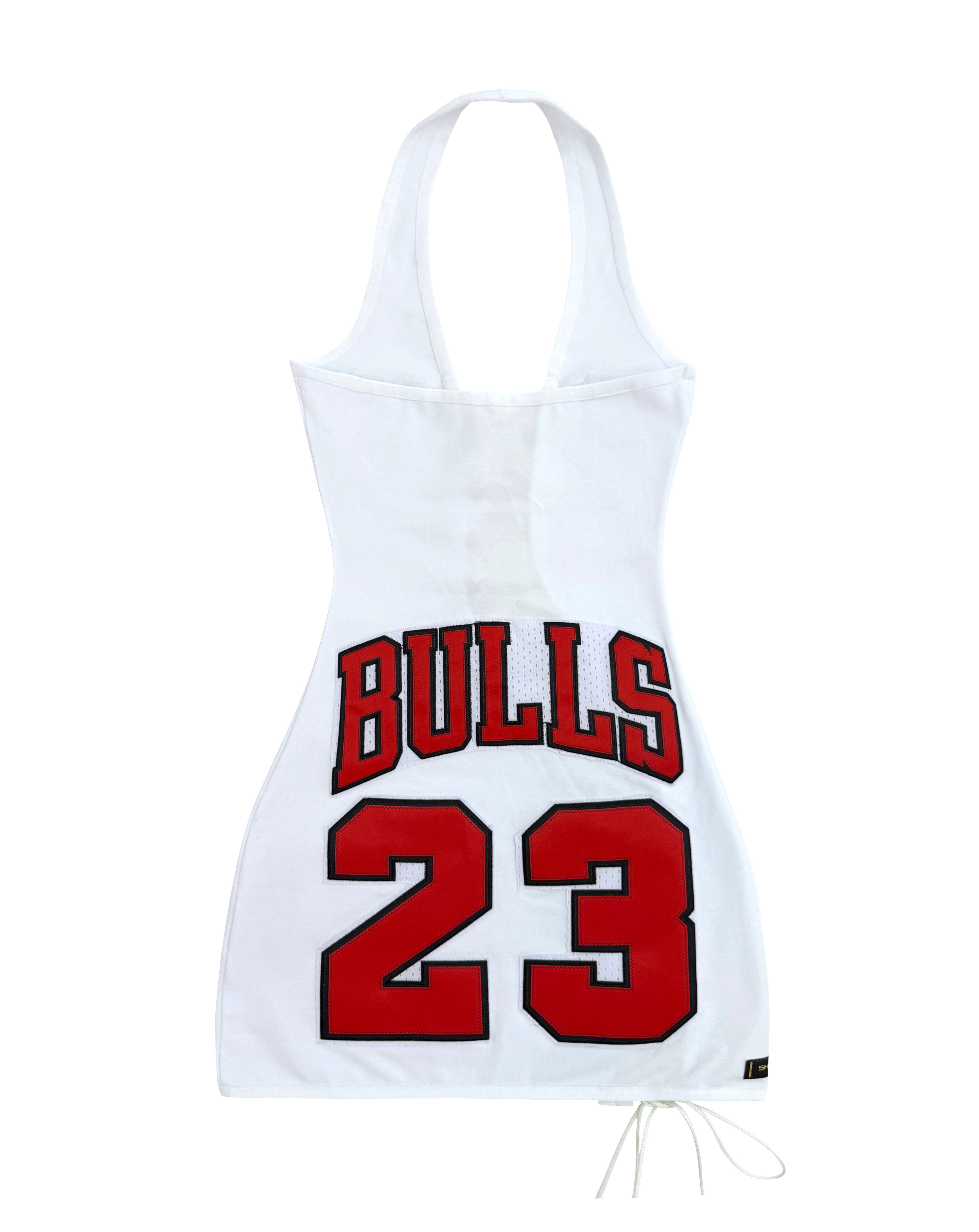 BULLS LACE-UP DRESS (WHITE AND RED)