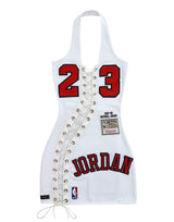 BULLS LACE-UP DRESS (WHITE AND RED)