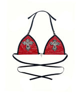 CROSS RHINESTONE BRA