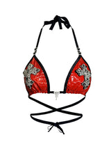 CROSS RHINESTONE BRA