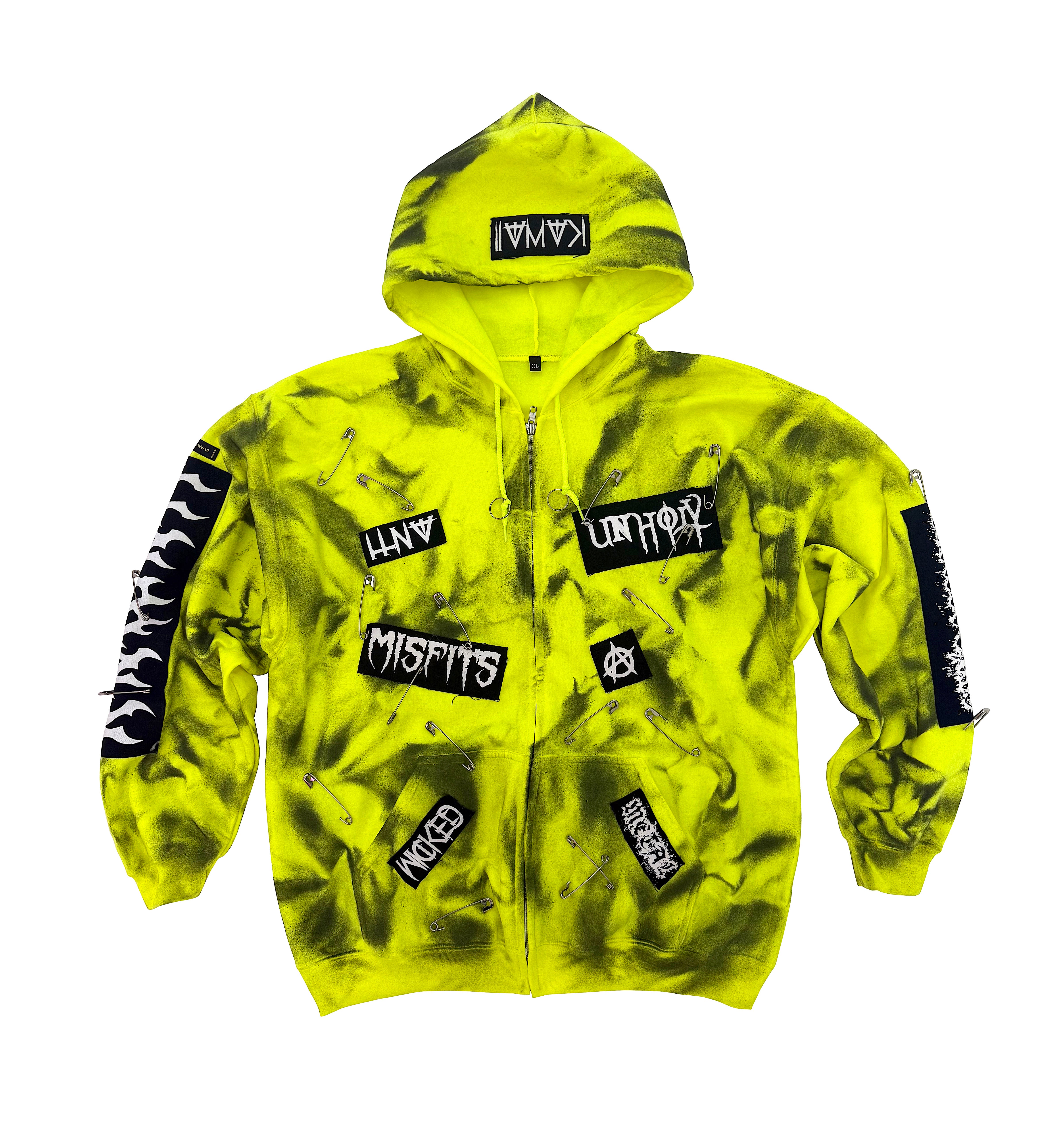 CRYPT NEON YELLOW HOODIE