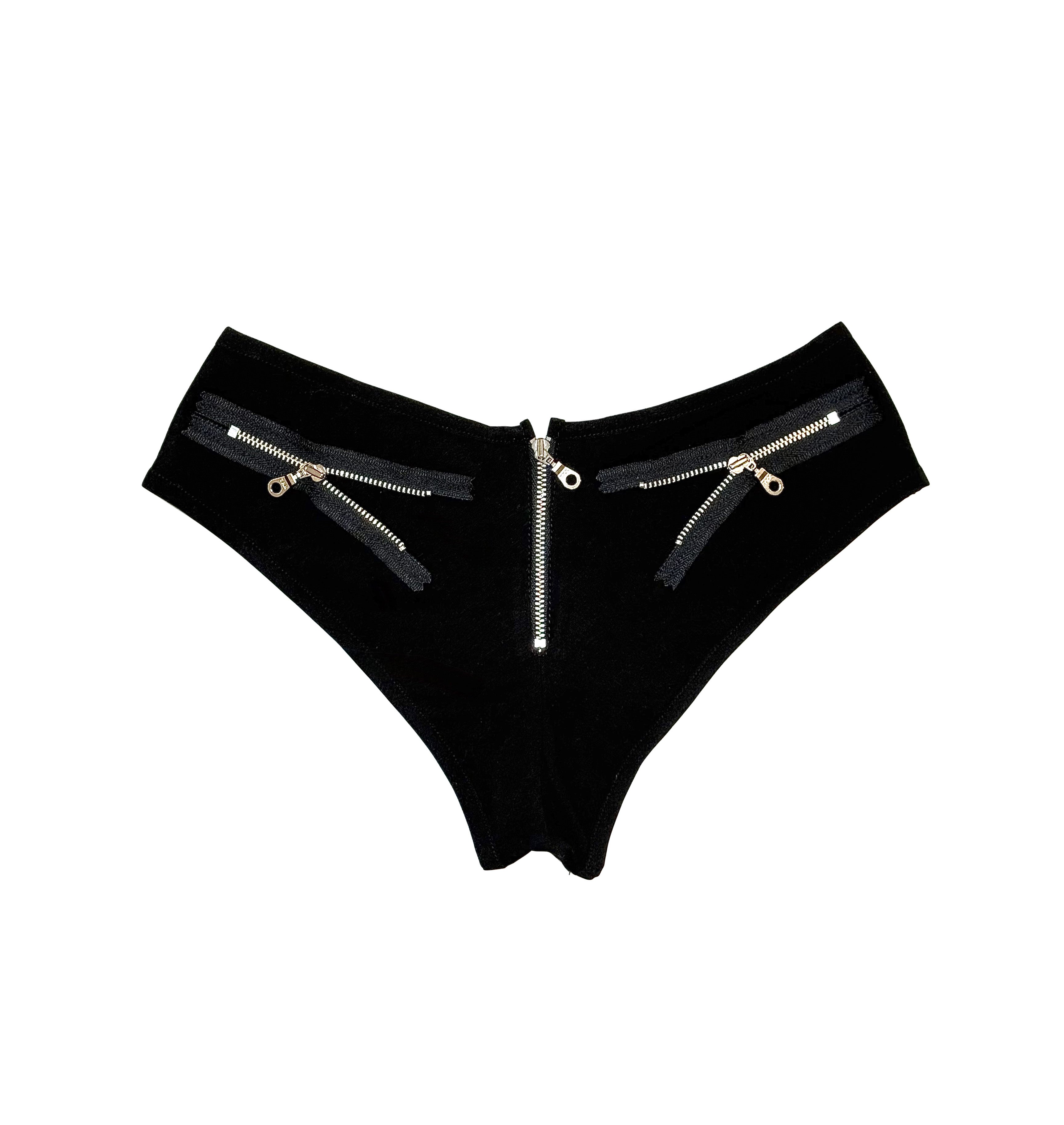 ECLIPSE ZIPPER MINI SHORTS