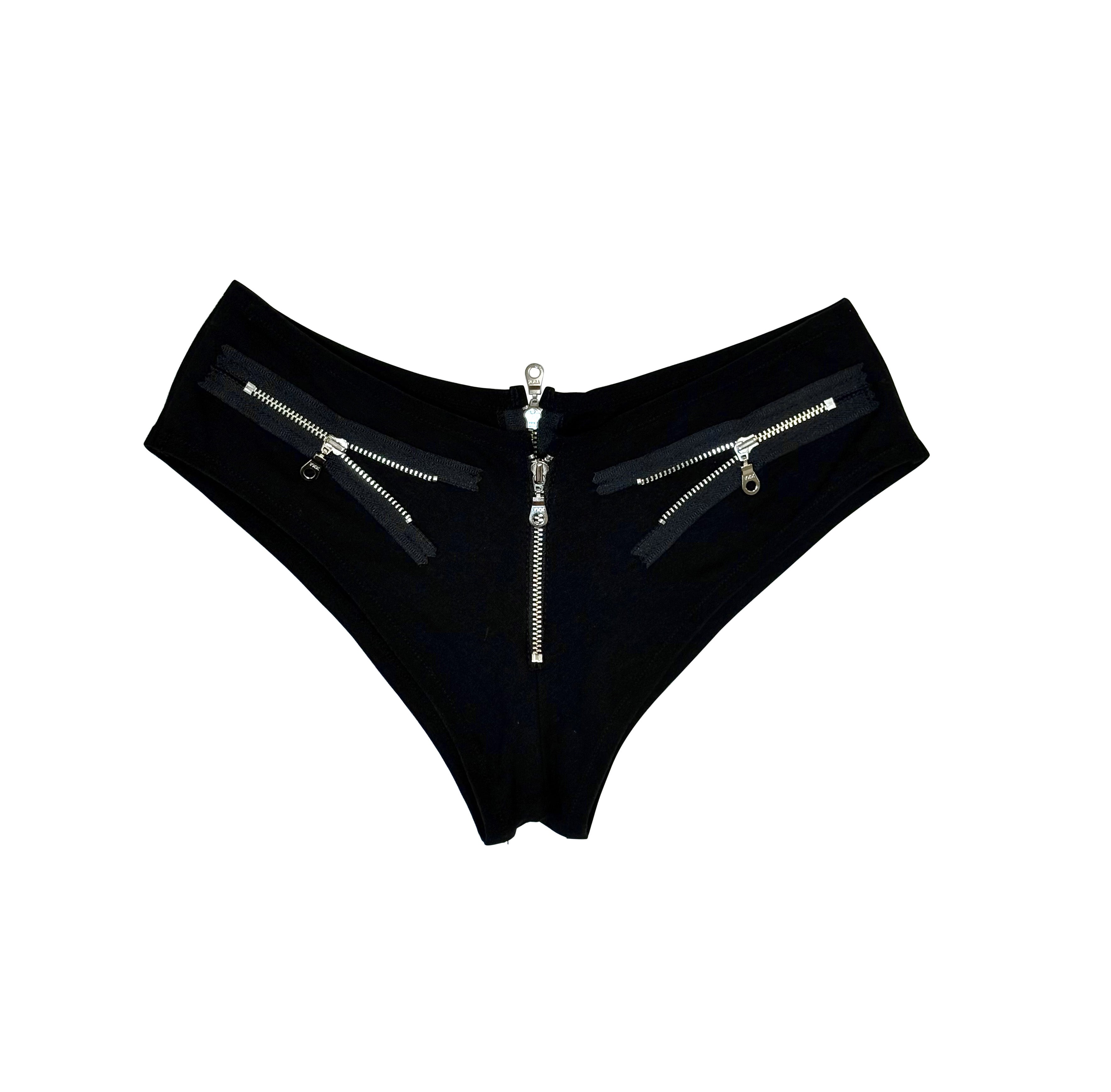 ECLIPSE ZIPPER MINI SHORTS