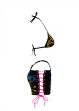 ENSEMBLE JUPE GOTHIQUE ED HARDY NOIRE ET ROUGE