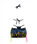 ENSEMBLE JUPE GOTHIQUE ED HARDY NOIRE ET ROUGE
