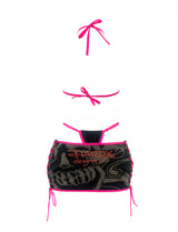 ENSEMBLE JUPE GOTHIQUE ED HARDY NOIRE ET ROUGE
