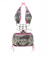 ED HARDY GREY SKULL REWORKED SLINGSHOT SET