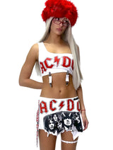 ACDC ASYMMETRICAL SKIRT SET