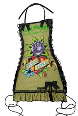 ED HARDY GREEN FLOWER DRESS