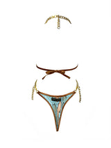 GODDESS GOLD CHAIN ONESIE BIKINI