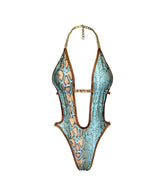 GODDESS GOLD CHAIN ONESIE BIKINI