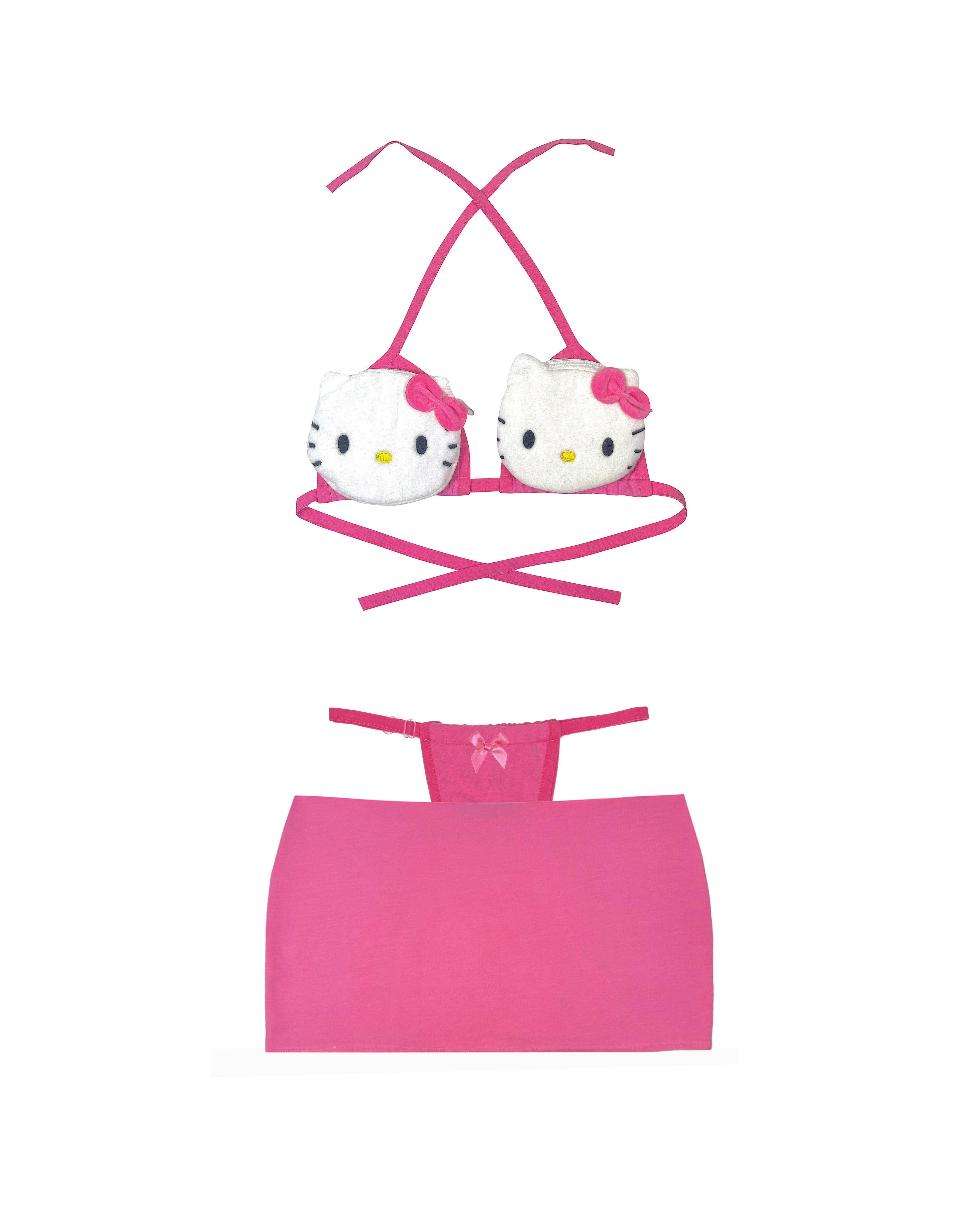 HELLO KITTY POCKET BIKINI & MINI SKIRT SET