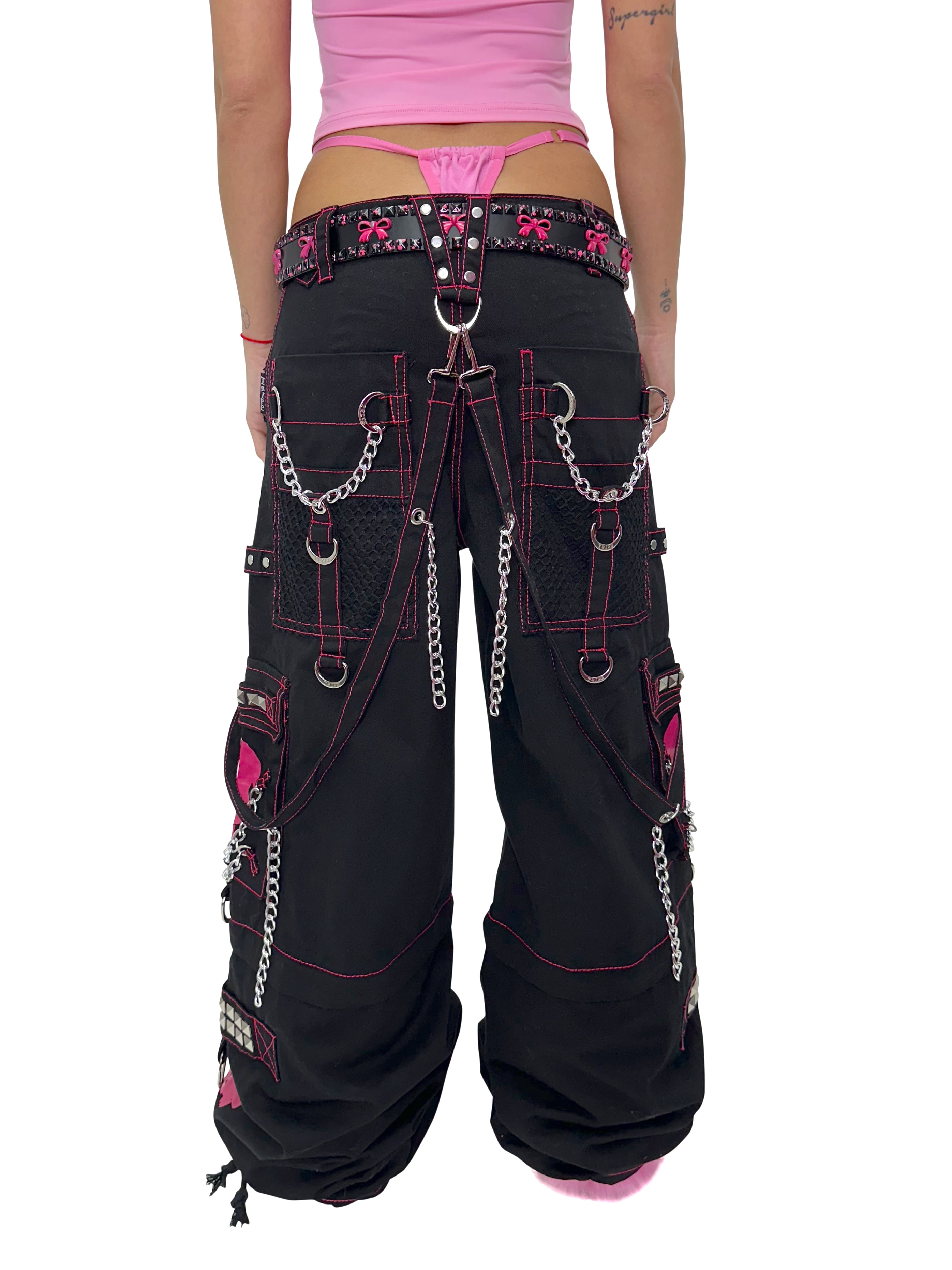 SUPER SKULL "ZIP OFF INTO SHORTS"  PINK PANTS by TRIPP NYC