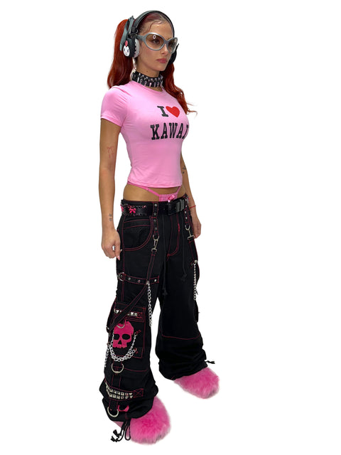Tripp NYC SUPER SKULL PANT - PINK