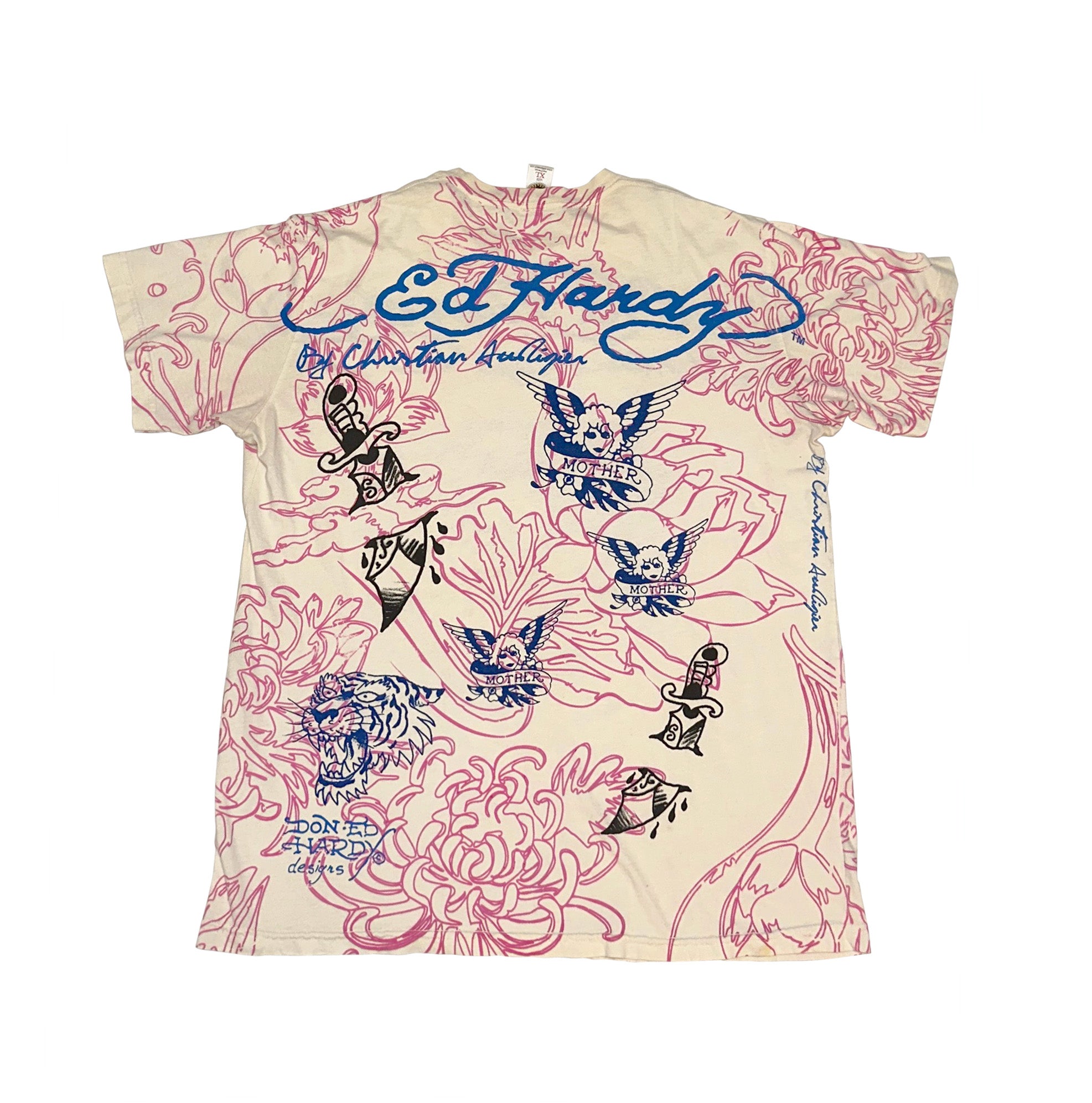 KUSTOM ED HARDY OFF WHITE TIGER DRESS