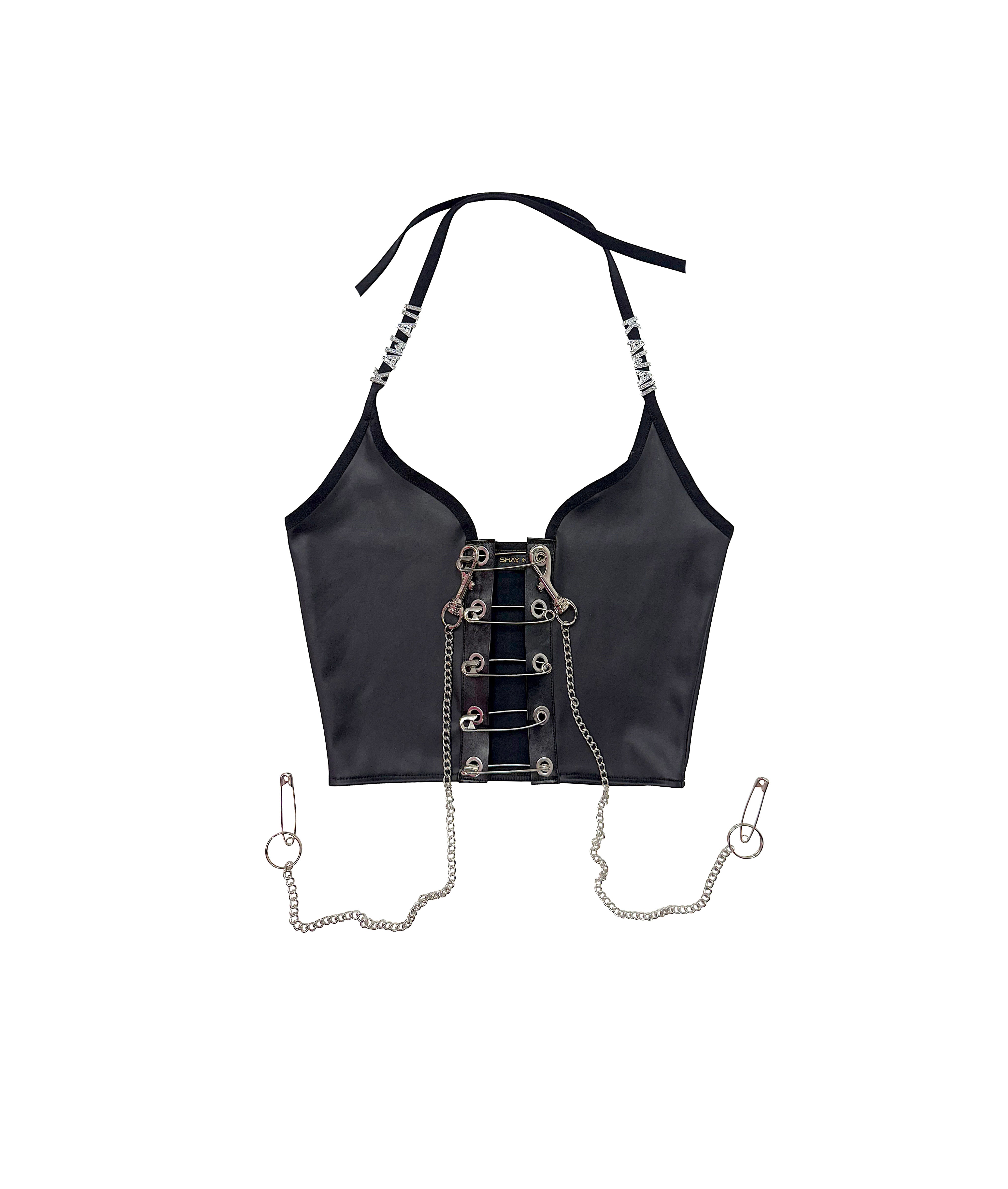 THE "INFERNO" LACES & CHAIN TOP