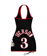 PHILLY SIXERS LACE-UP DRESS (BLACK)