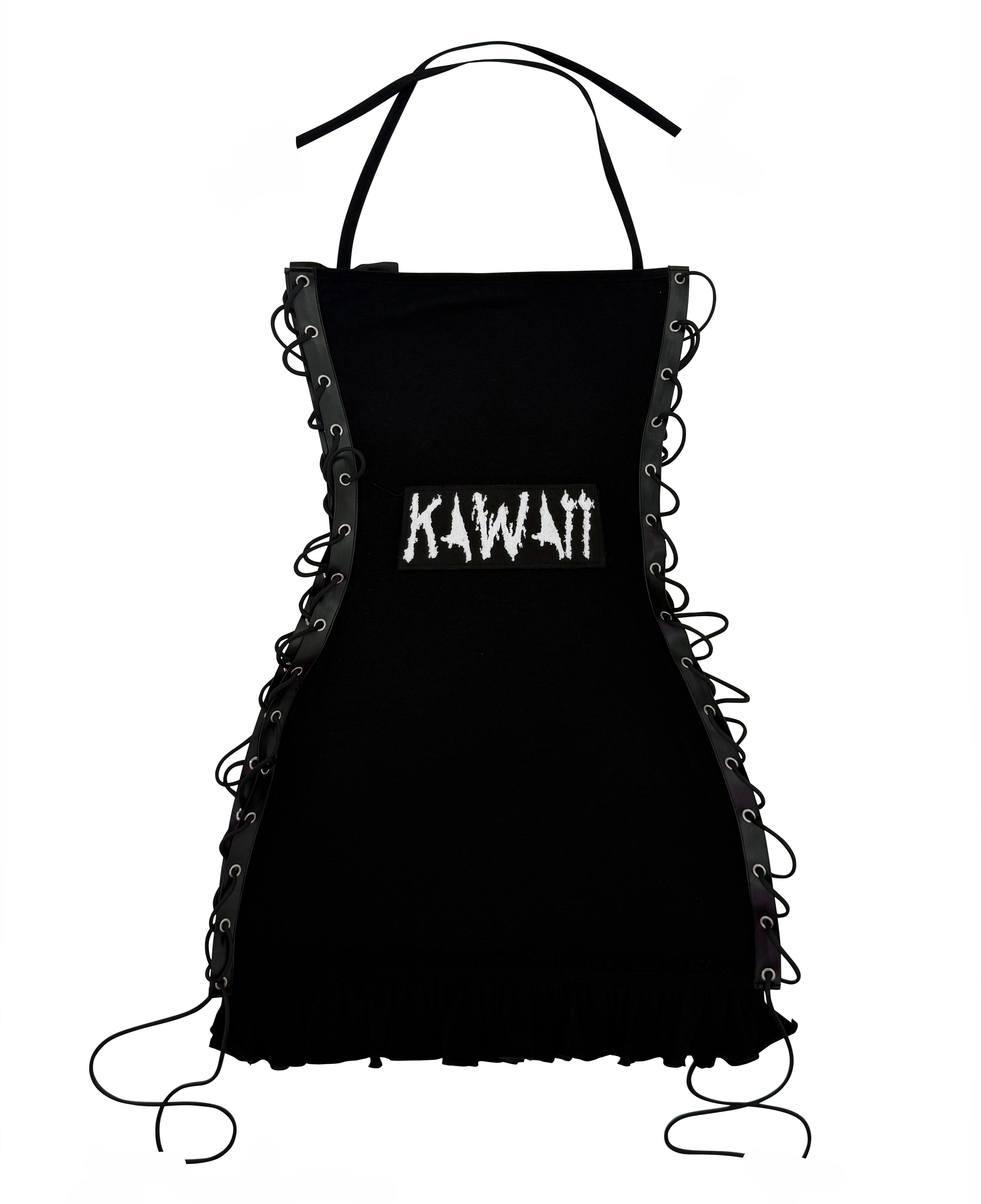 JASON LIVES REWORKED LACE-UP MINI DRESS