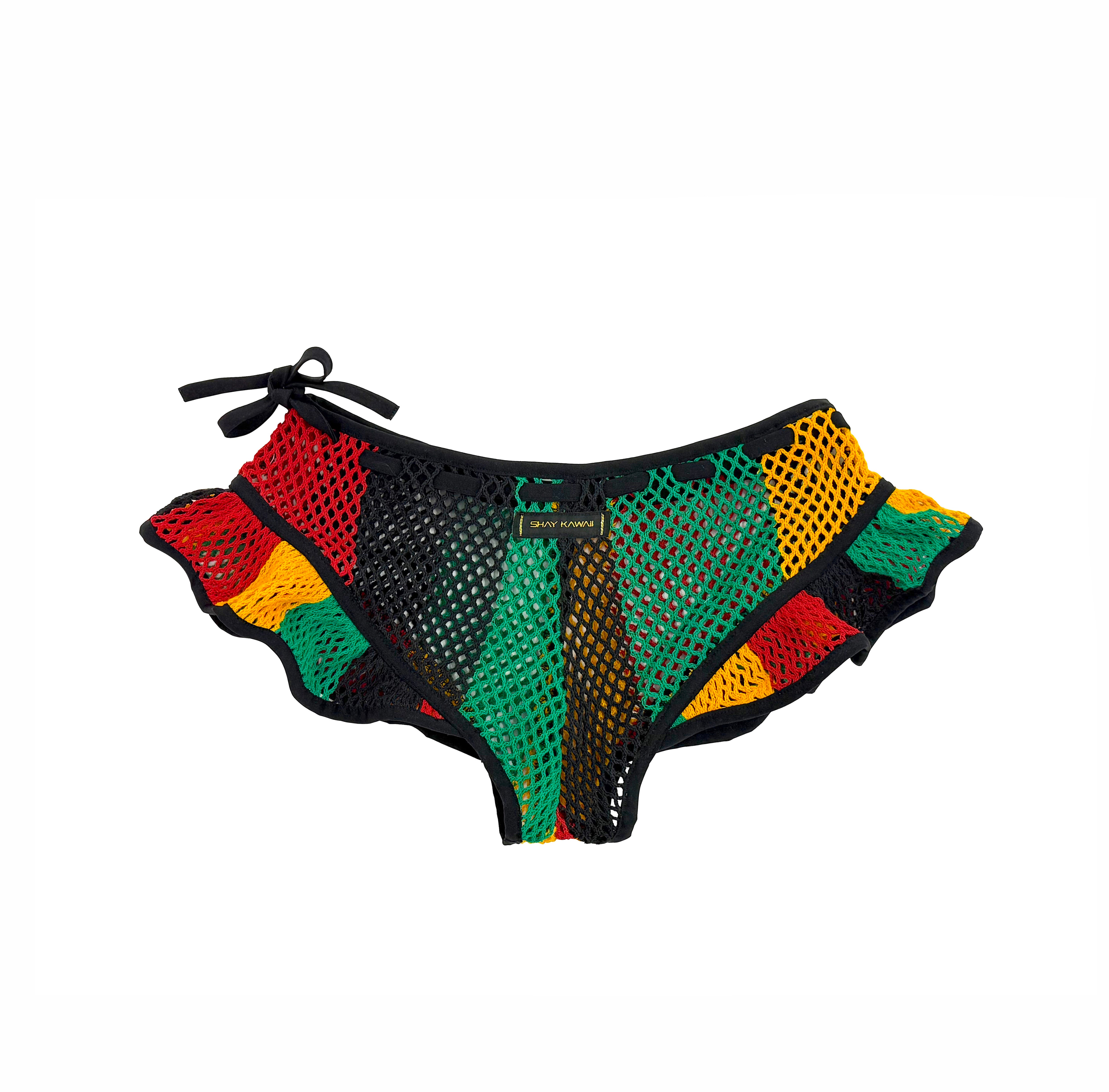 KINGSTON MESH RUFFLE MINI SHORTS