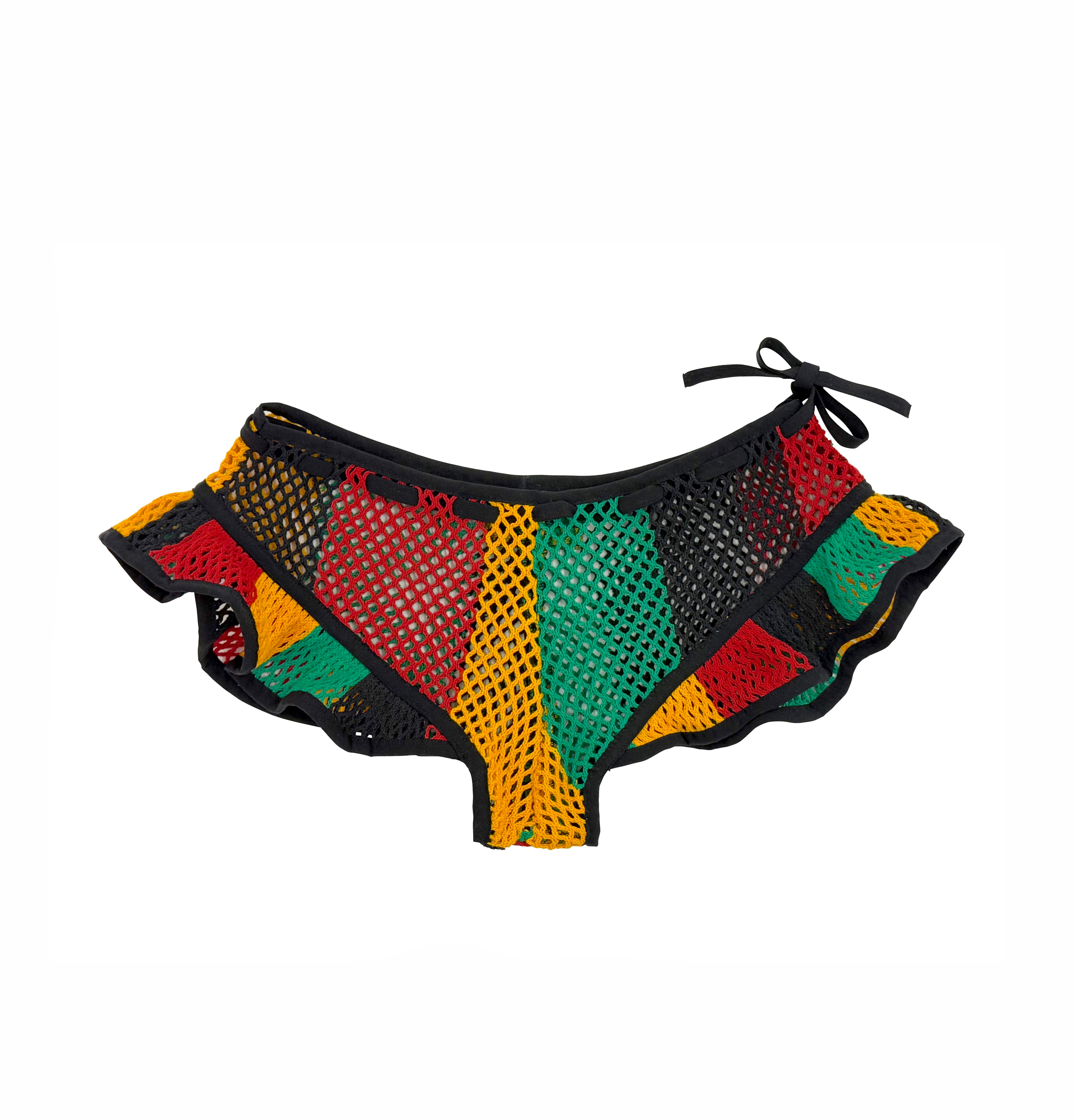KINGSTON MESH RUFFLE MINI SHORTS