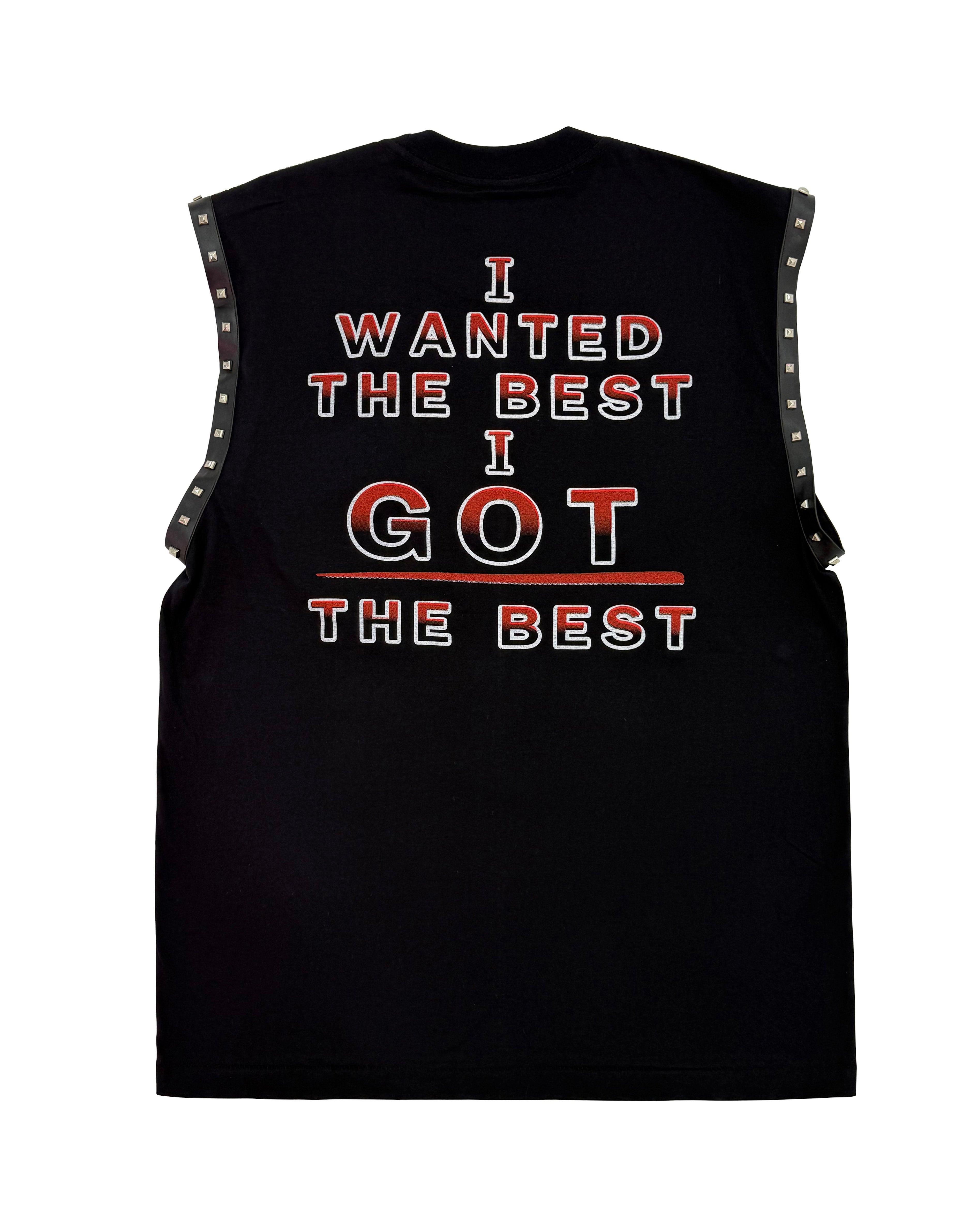 KISS RED AND BLACK STUDDED TEE