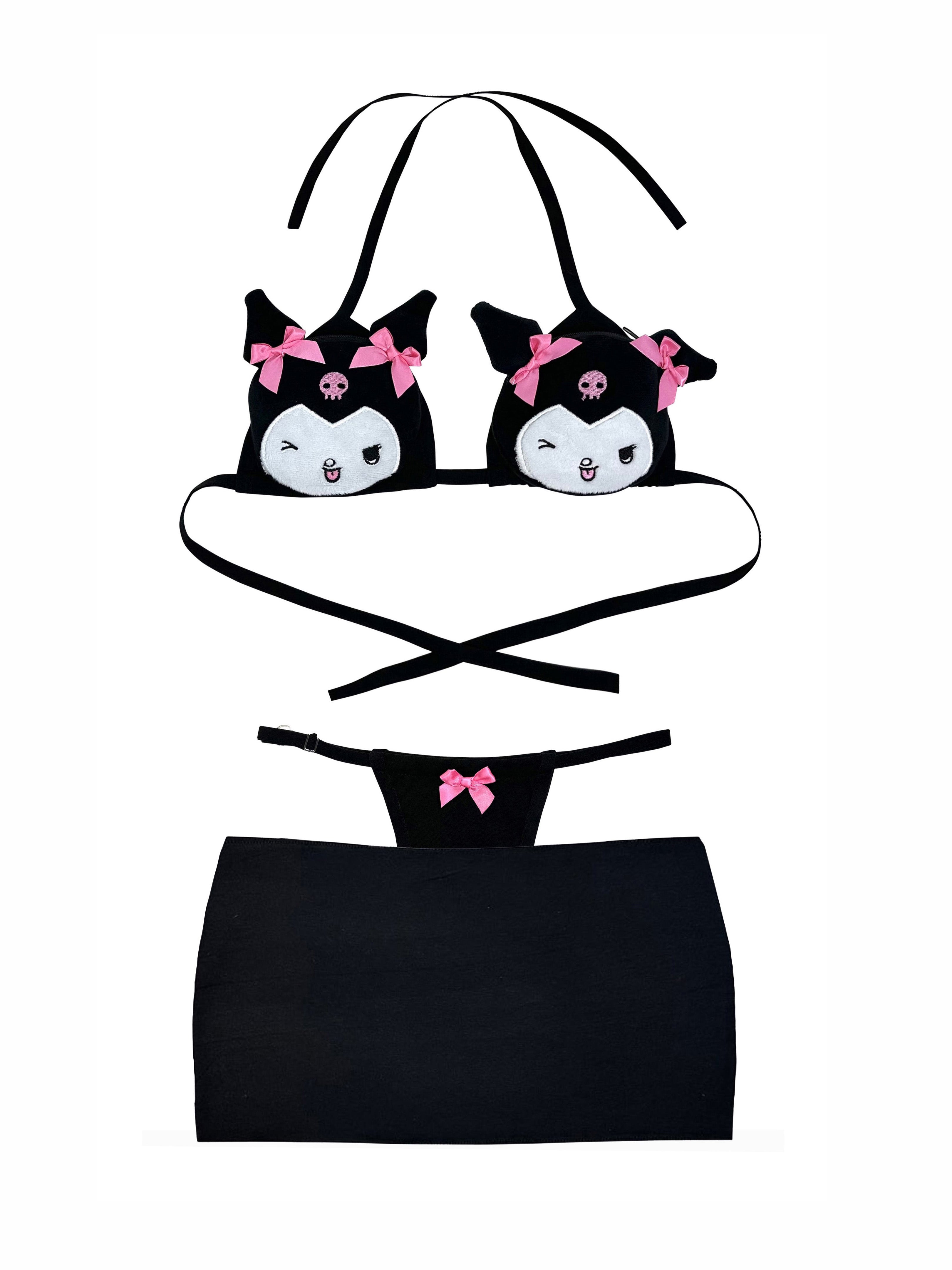 KUROMI POCKET BIKINI & MINI SKIRT SET